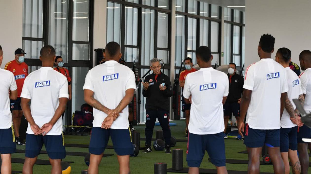 Selección Colombia en un entrenamiento. 