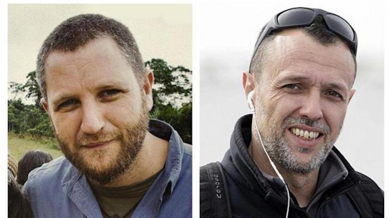 Los periodistas españoles David Beriain (i) y Roberto Fraile, asesinados en Burkina Faso.