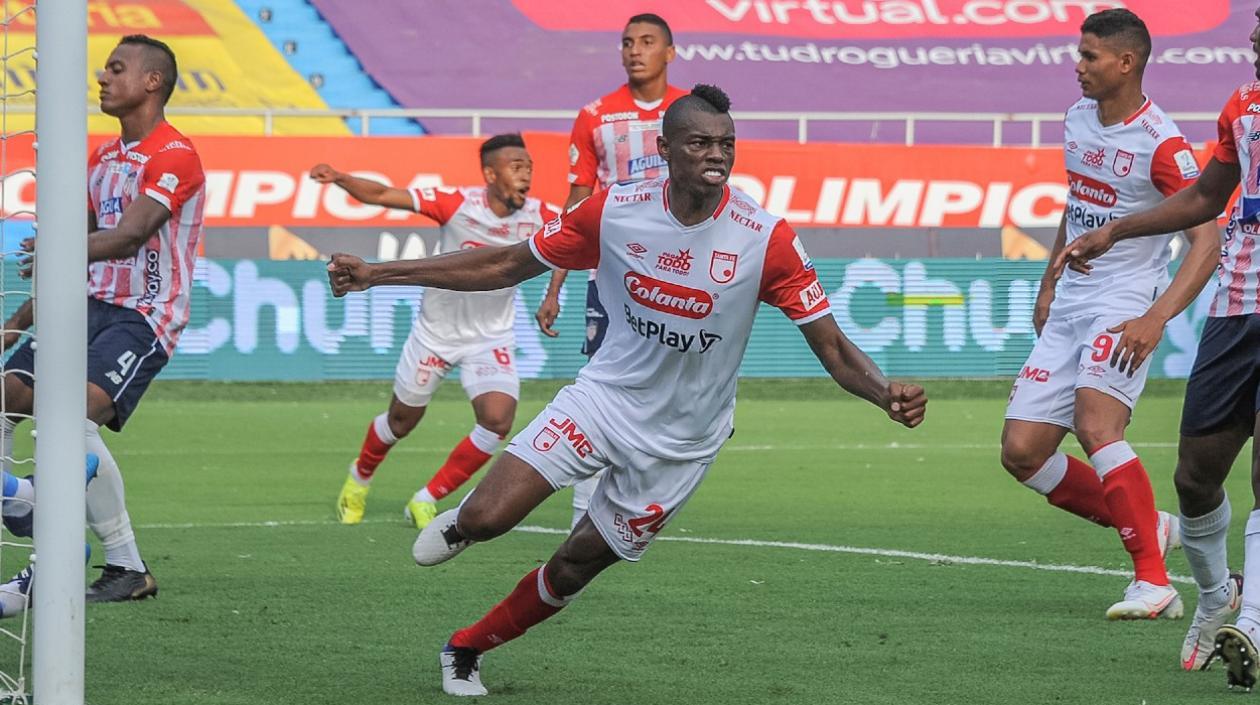 Jeisson Palacios anotó el gol de Santa Fe, ante Junior. 