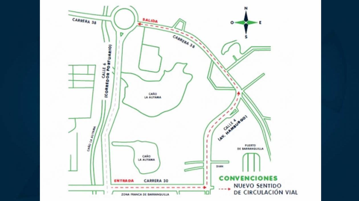 El mapa de los cambios viales.