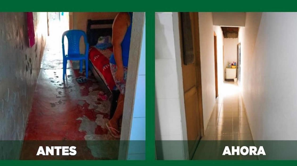 Una de las viviendas beneficiadas.