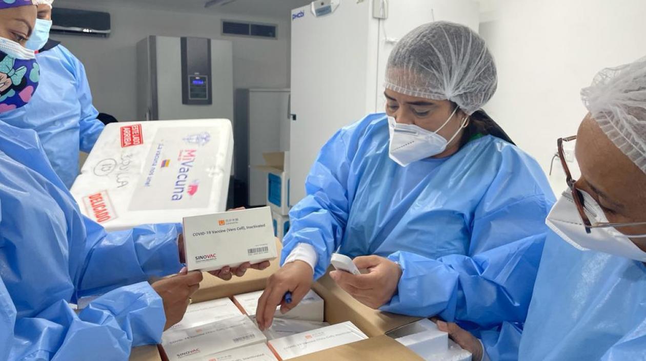 Centro de acopio del Distrito donde se hace la distribución de las vacunas contra el Covid-19.