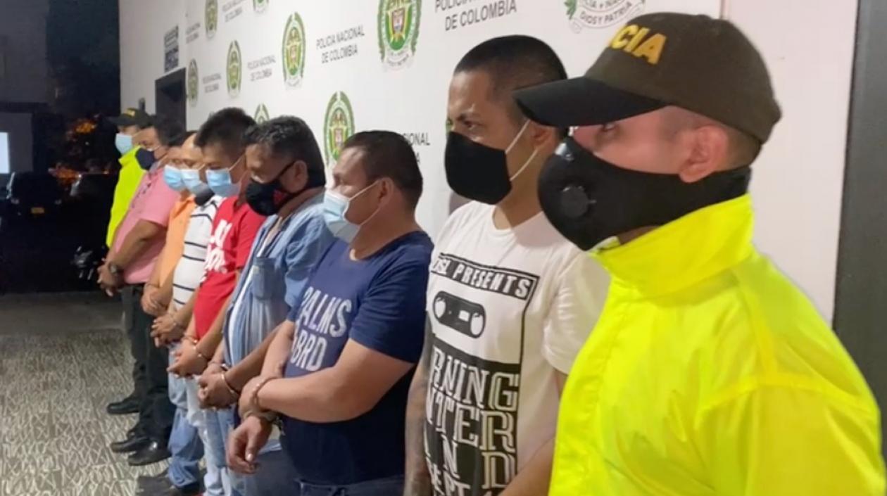 Los capturados dentro de la investigación.