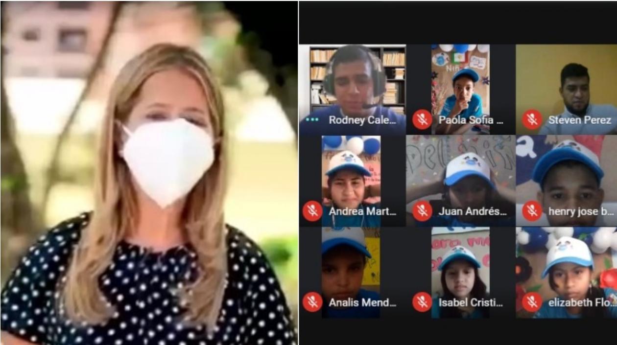 Elsa Noguera, gobernadora de Atlántico, en su mensaje a los niños.