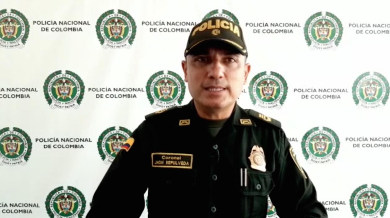 Coronel Jhon Sepúlveda Comandante Operativo de la Policía Metropolitana de Barranquilla.