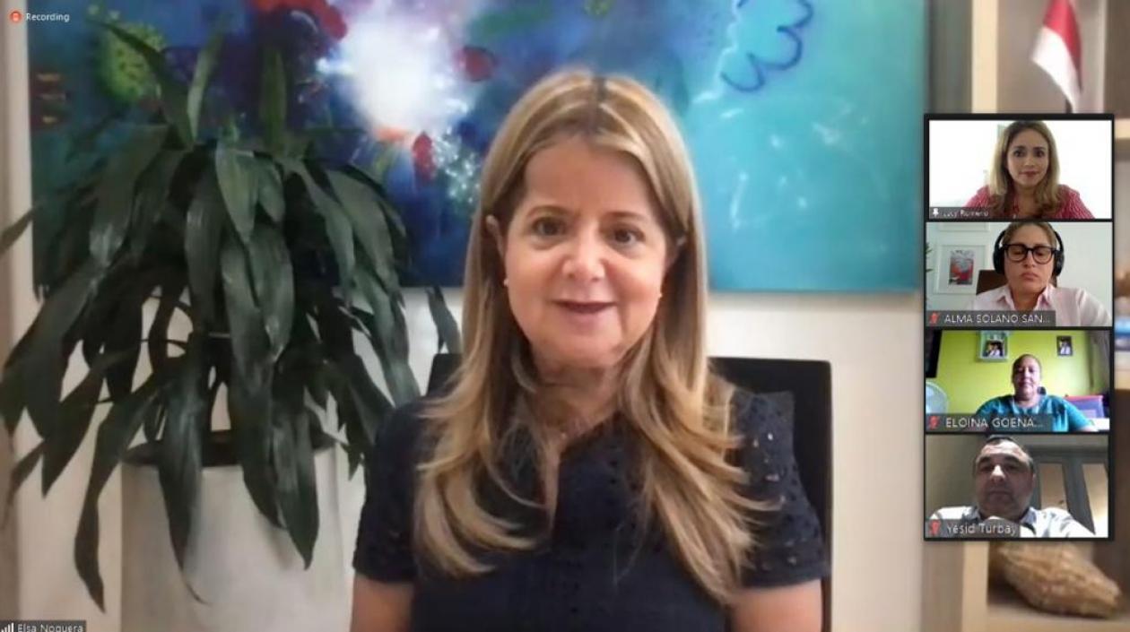 Gobernadora de Atlántico,  Elsa Noguera.