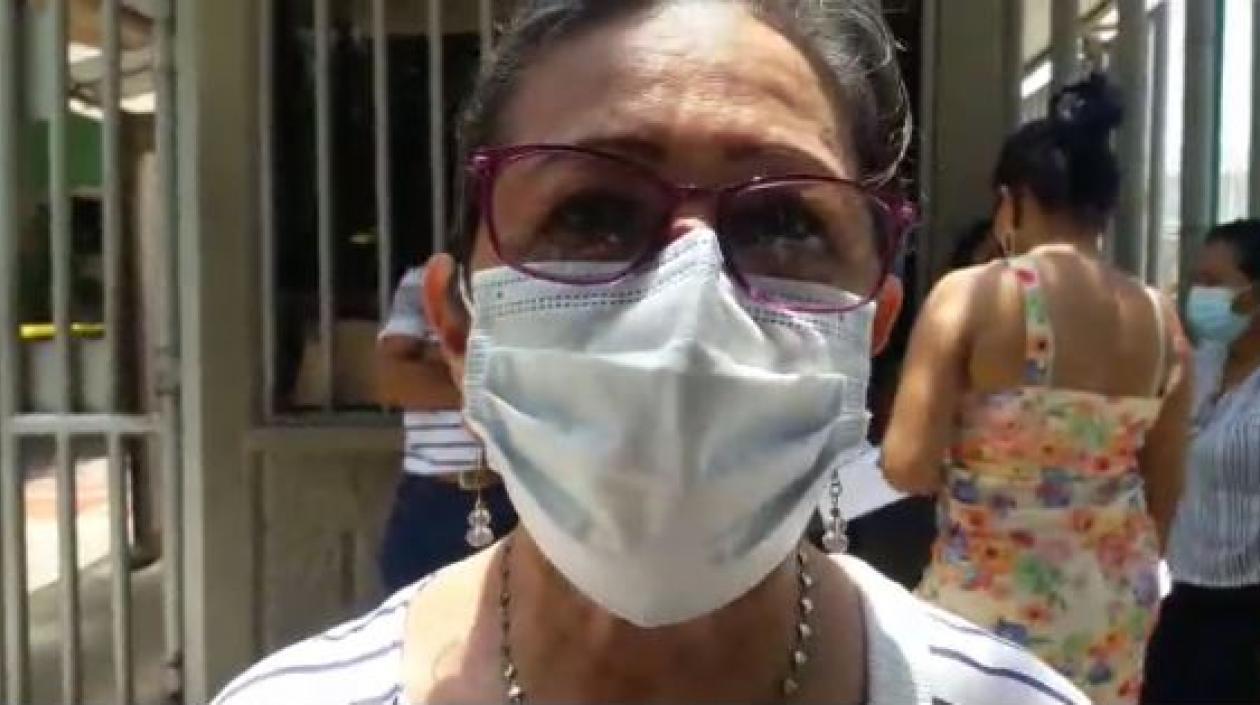 Marina Bula, hermana de la víctima. 