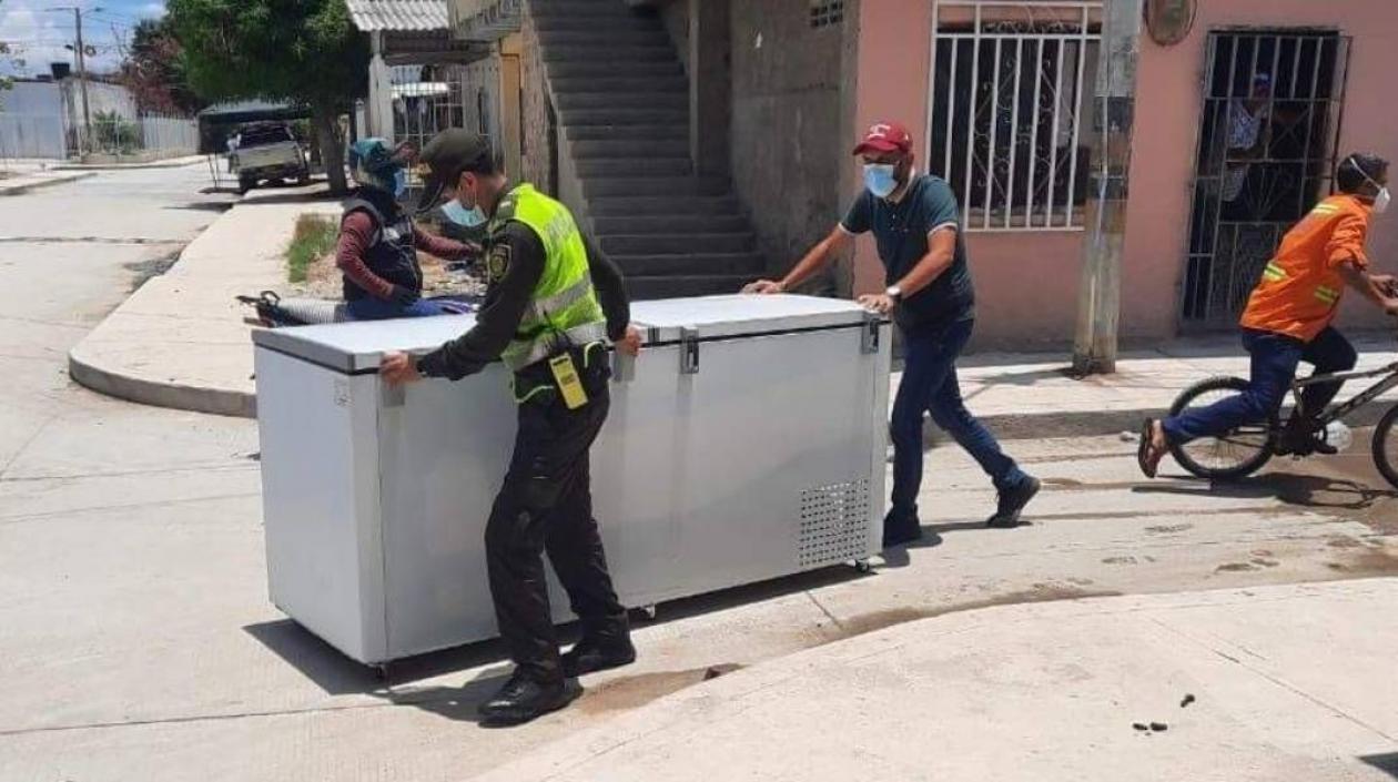 Un congelador que había sido robado fue recuperado. 