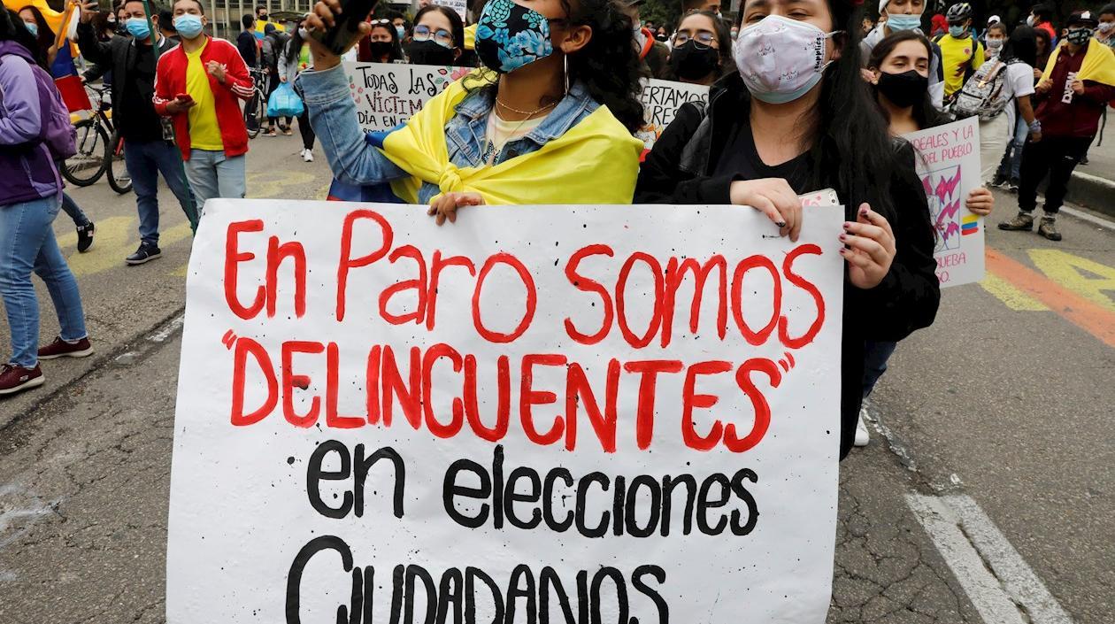 Imagen de la protesta.