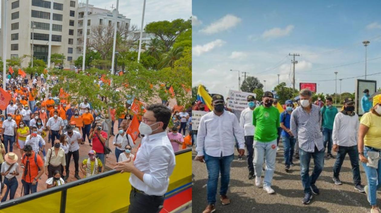 Gobernador Carlos Caicedo y Alcalde William Dau.