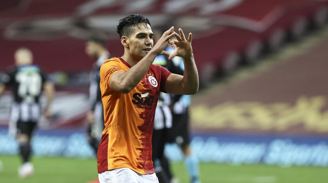 Falcao García celebra un gol. 