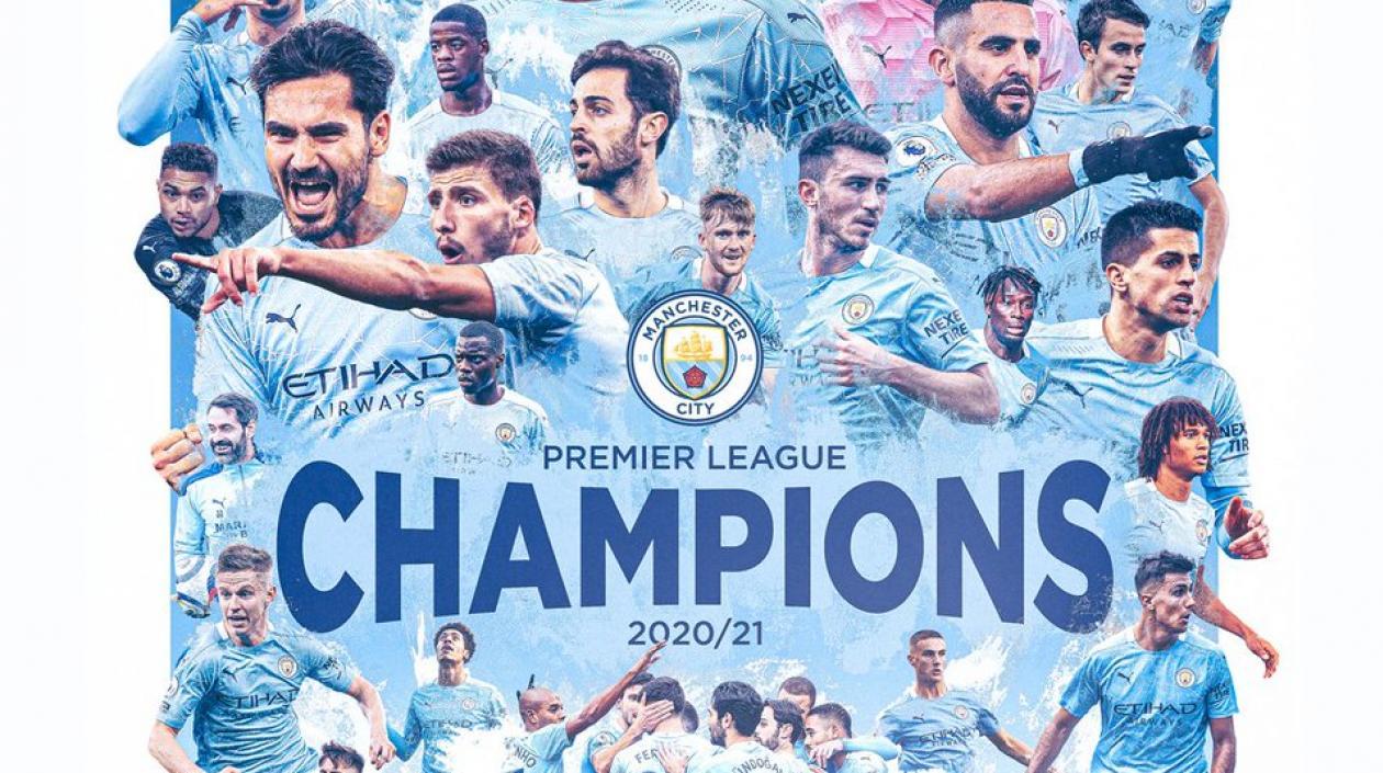 Así celebró el título en las redes el Manchester City. 