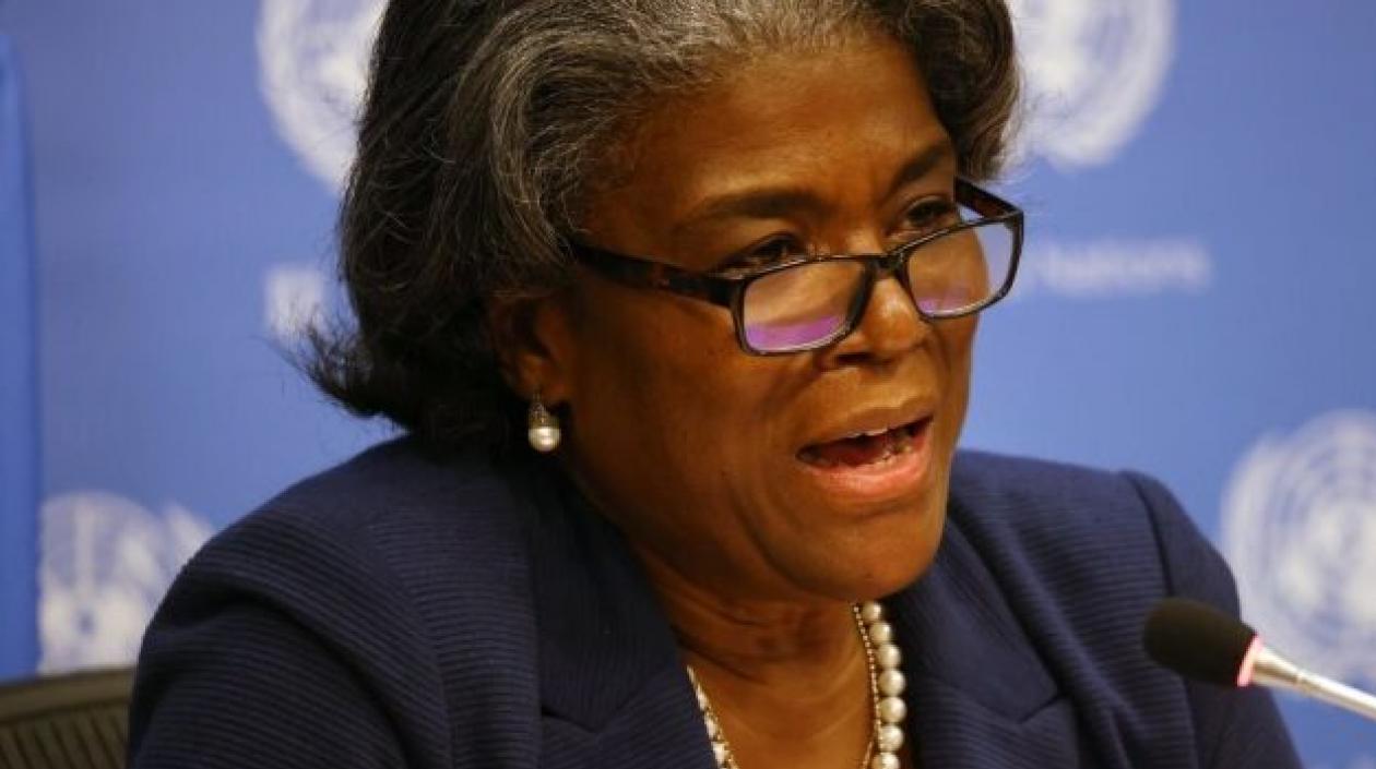 La embajadora estadounidense ante Naciones Unidas, Linda Thomas-Greenfield.