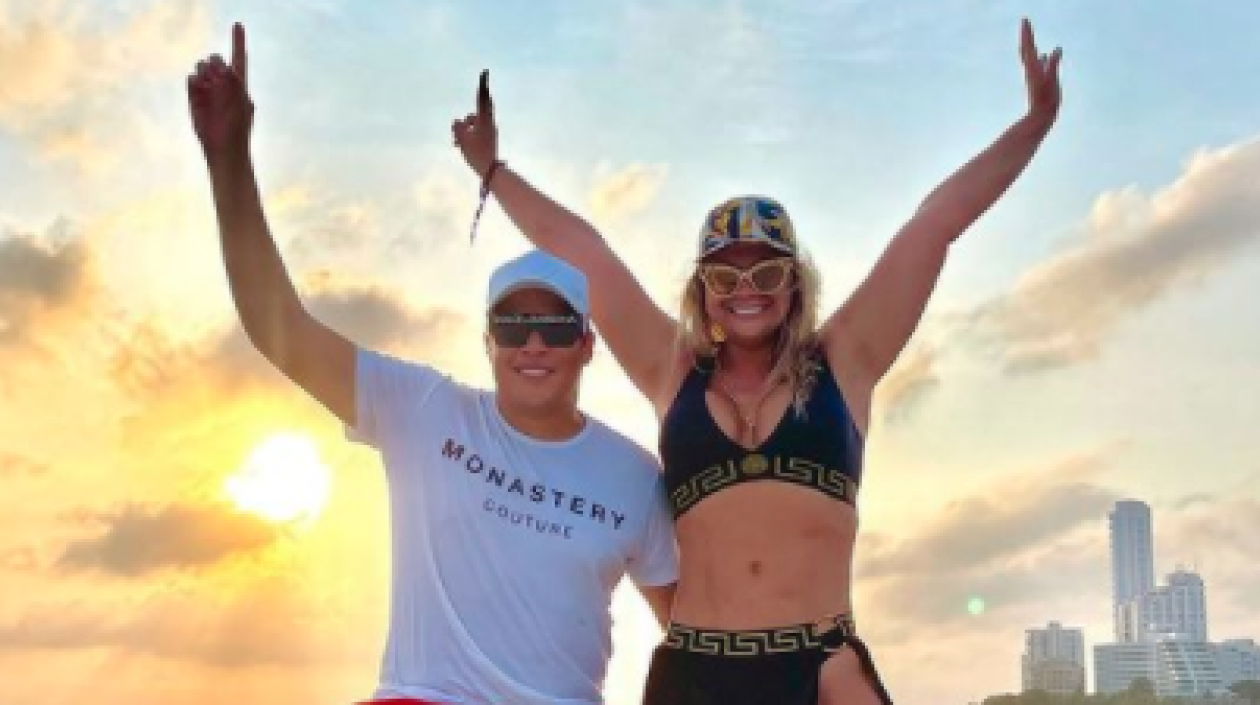 El cantante vallenato Rafa Pérez y su esposa, Milagros Villamil.