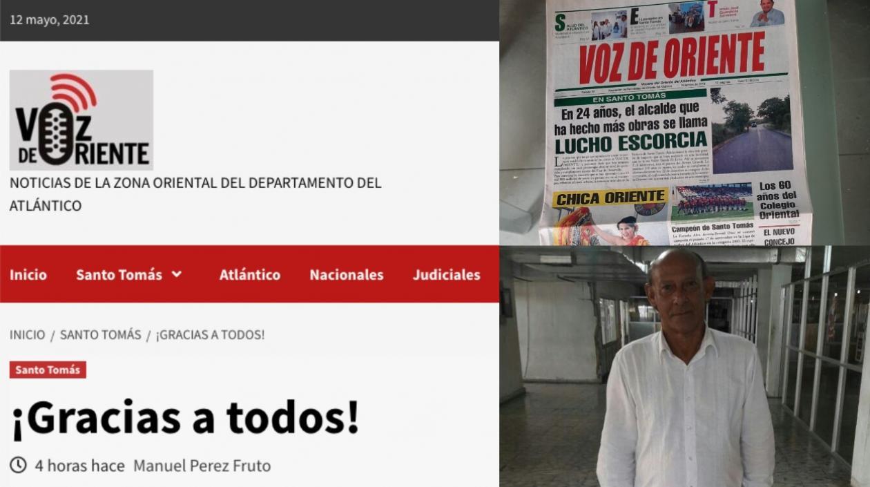 Imágenes del Voz de Oriente y de Manuel Pérez Fruto.c