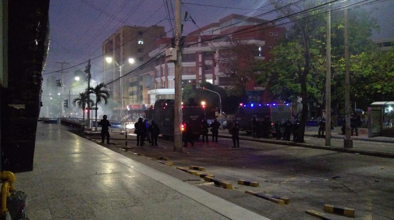 La zona de los enfrentamientos.