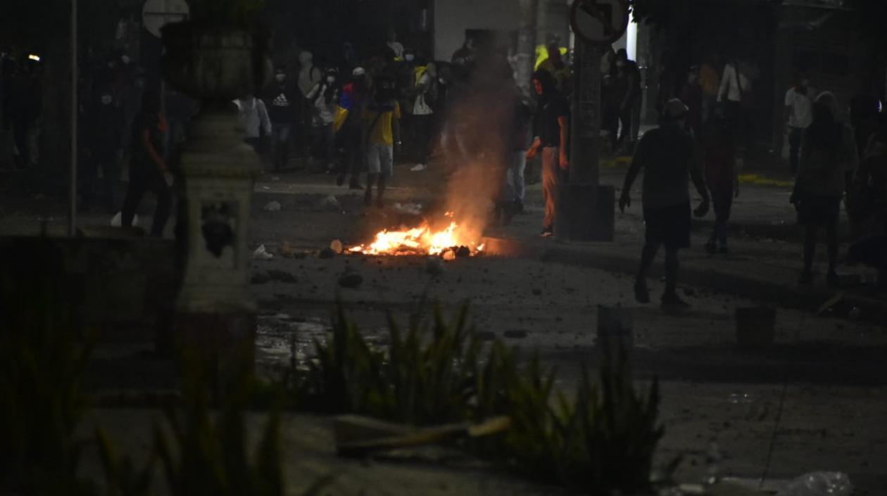 Disturbios en la calle 72 de Barranquilla. 