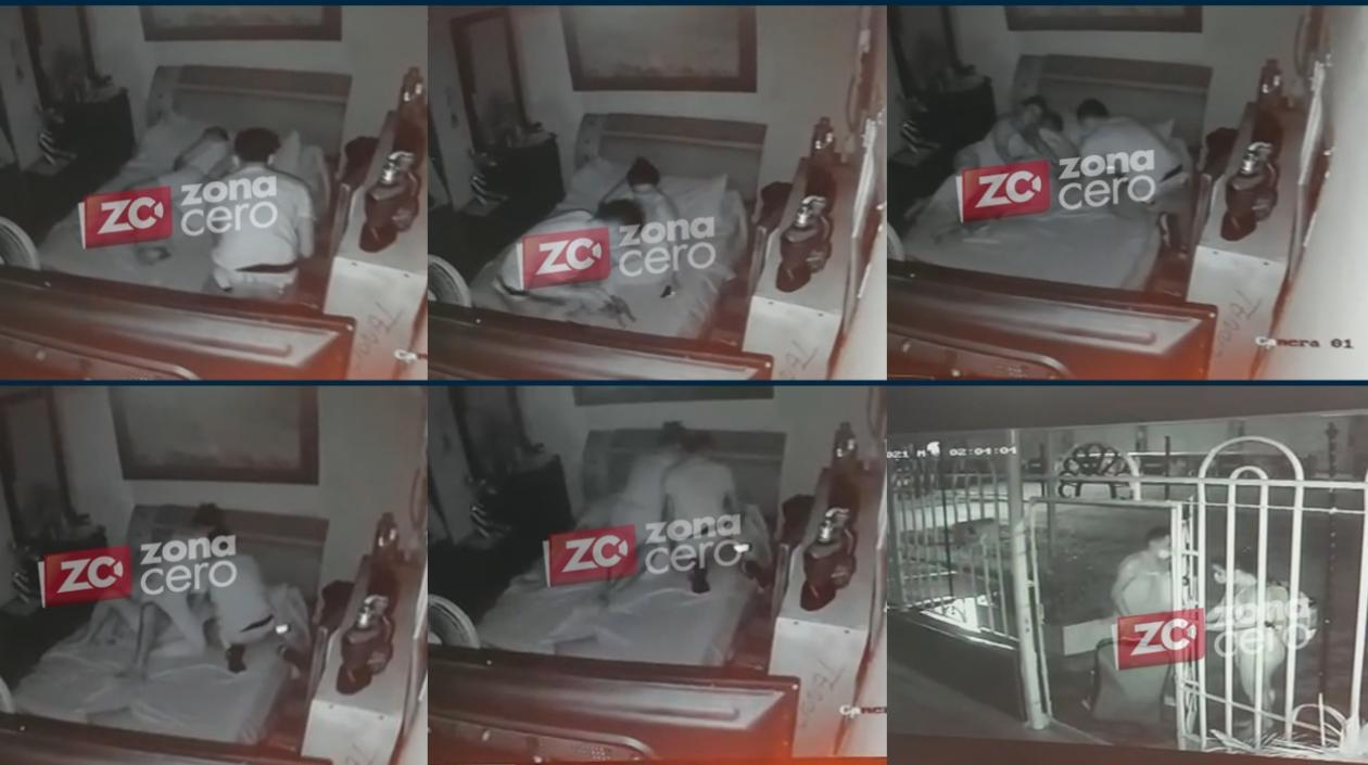 Las imágenes del homicidio y el robo.