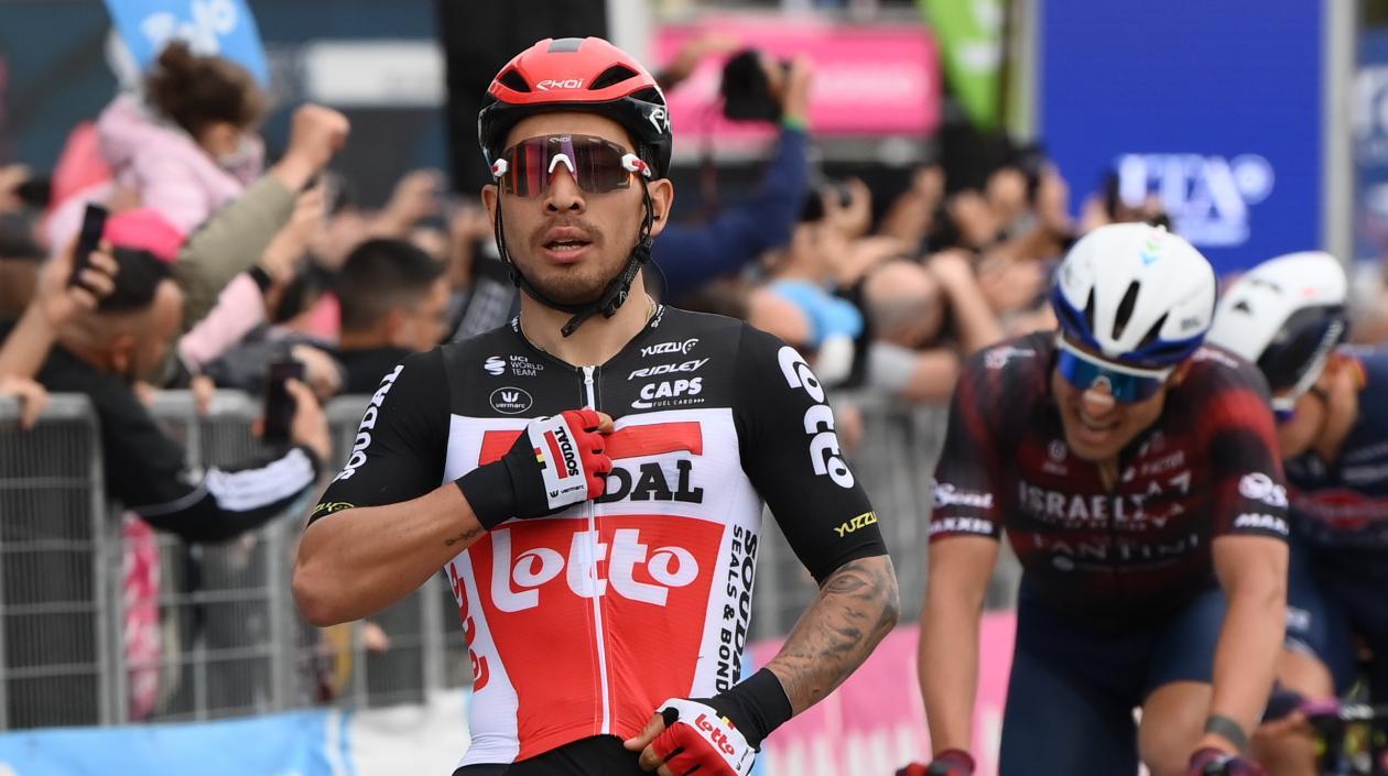 Caleb Ewan, ciclista ganador de la etapa. 