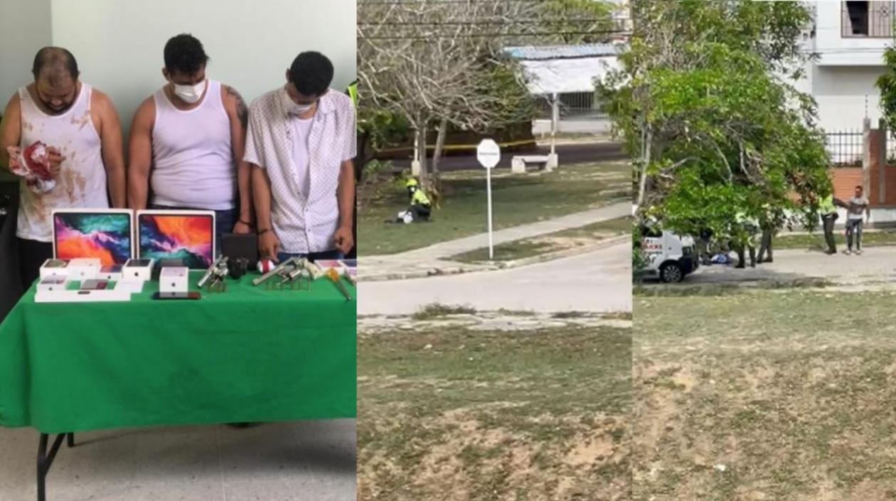 Los capturados e imágenes de la balacera.