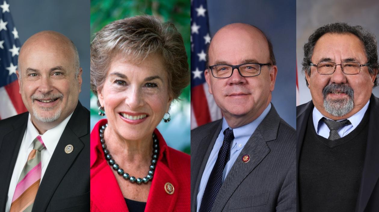 Mark Pocan, Jan Schakowsky, James P. McGovern y Raúl M. Grijalva, congresistas.