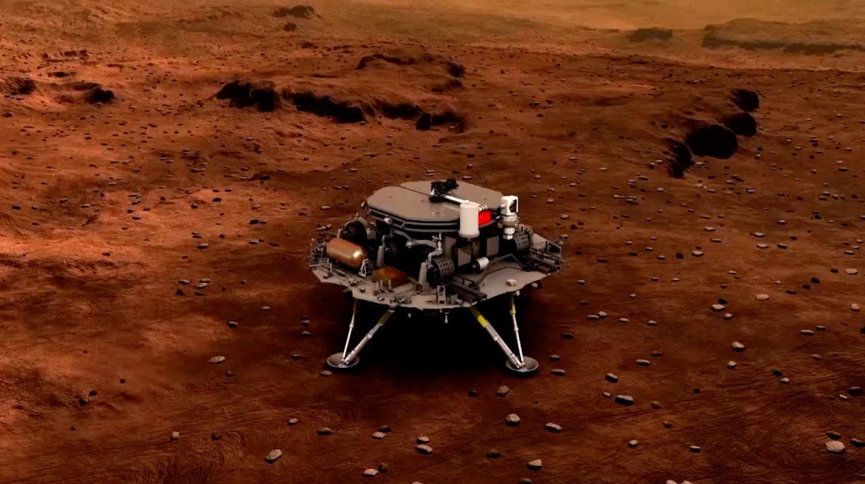 Tianwen-1 amartizó en el planeta rojo.