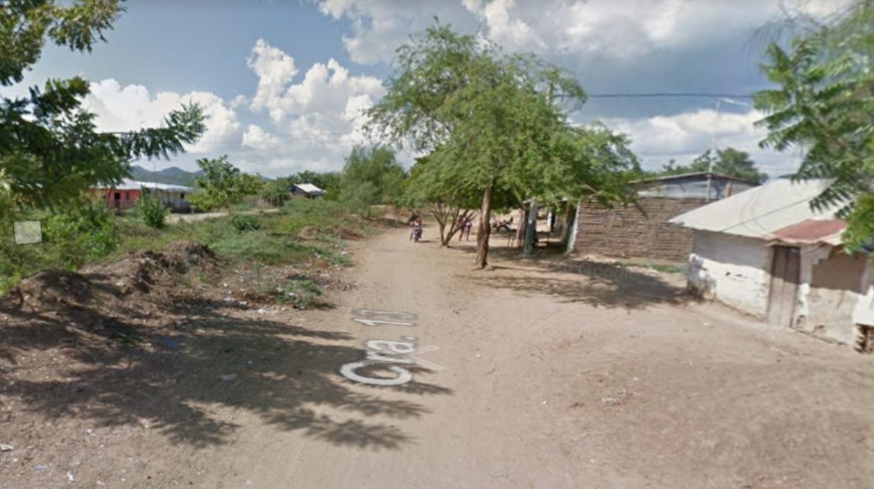 Carrera 13 con calle 5D, lugar donde ocurrió el crimen en Repelón. 