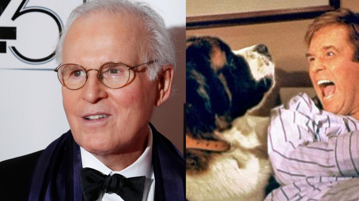 El actor Charles Grodin (izquierda), protagonista de las películas de "Beethoven". A la derecha, una de las escenas.