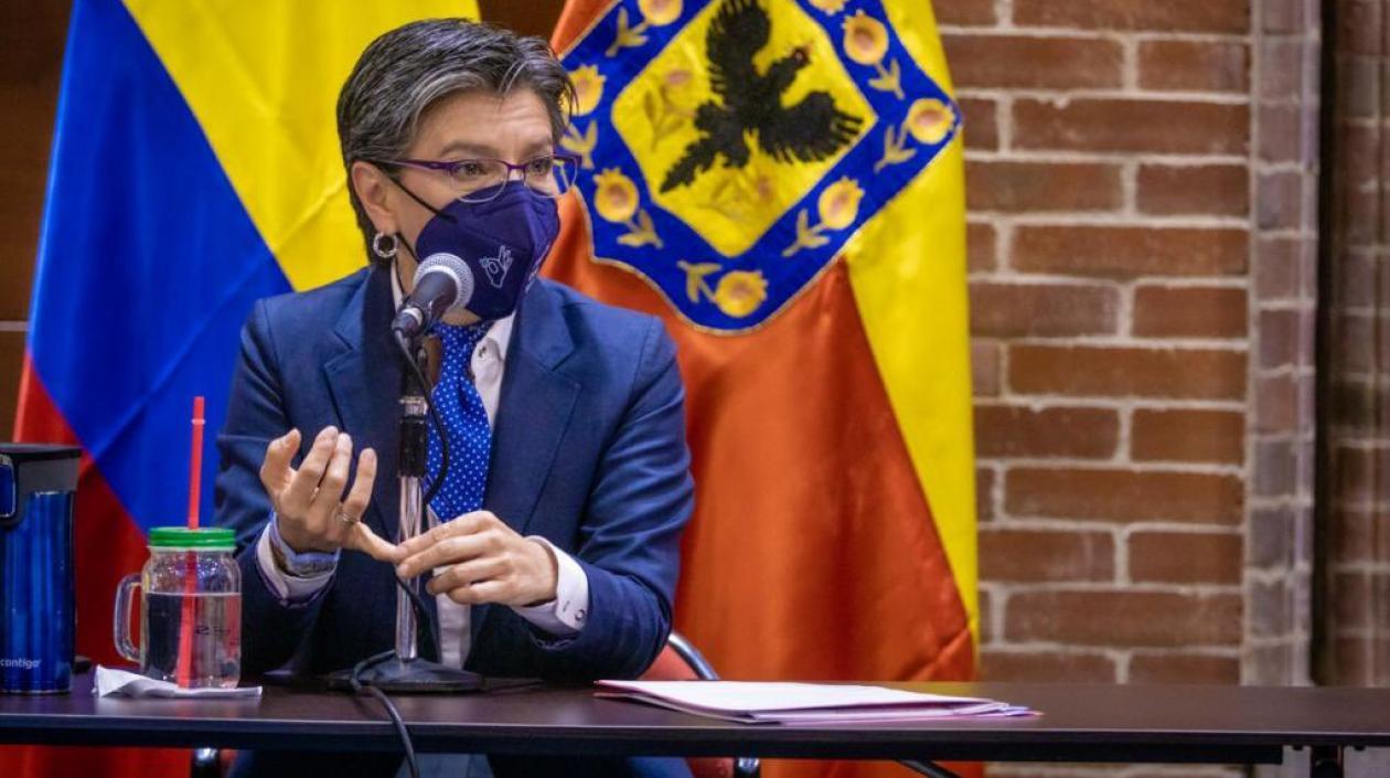 La Alcaldesa de Bogotá, Claudia López.