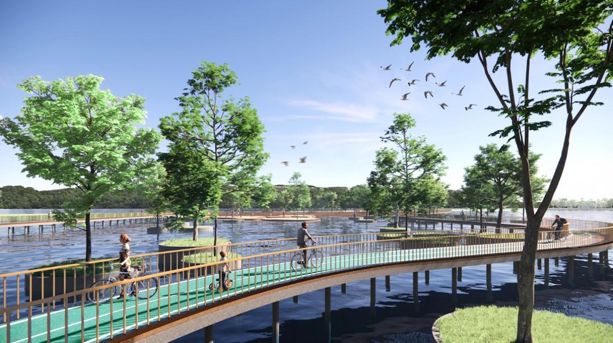Render del ecoparque Ciénaga de Mallorquín.