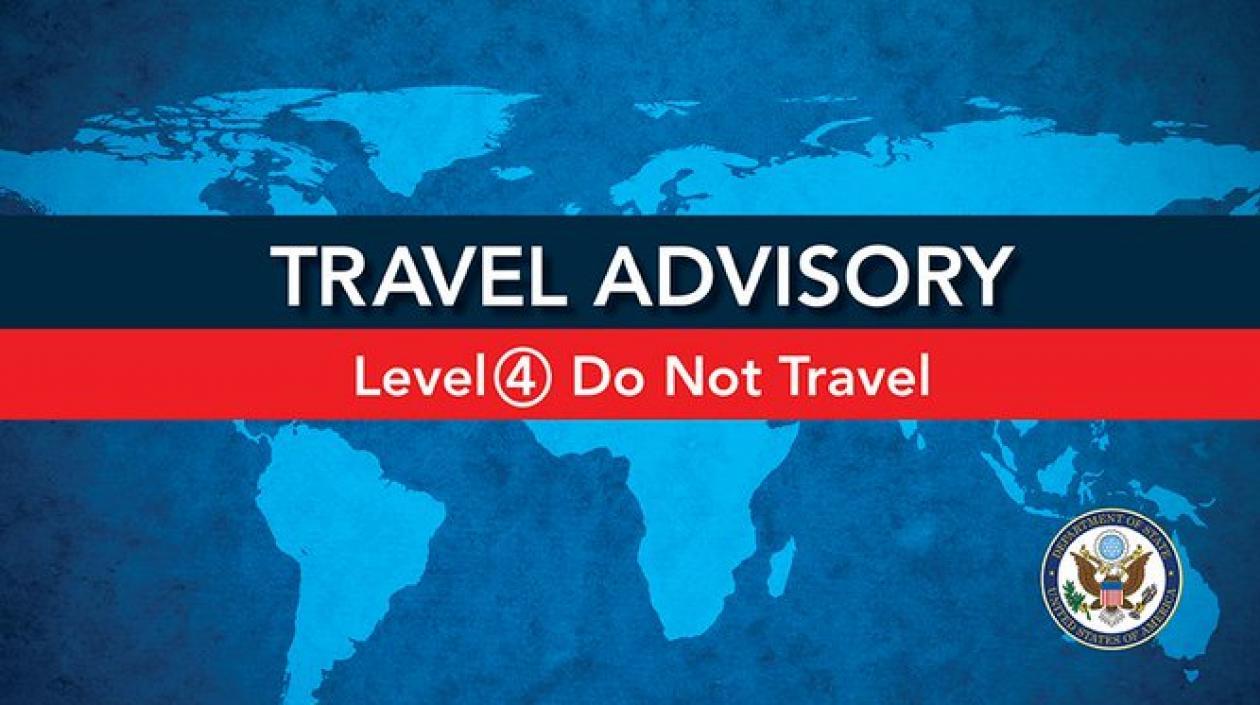 Colombia en el nivel 4 de advertencia de Covid-19 para viajes de EE.UU. al país.