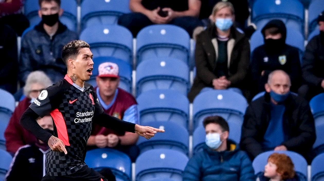 Imagen del último partido del Liverpool, con público.