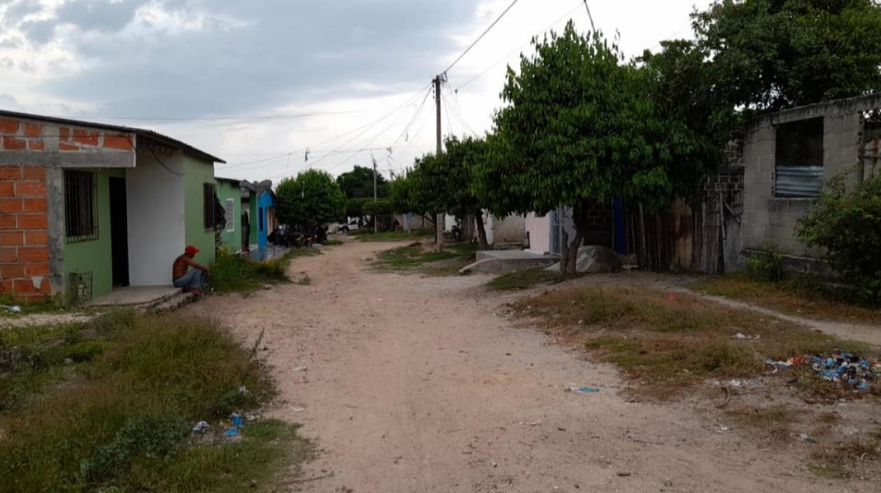 Lugar donde ocurrió el crimen, en Fundación. 