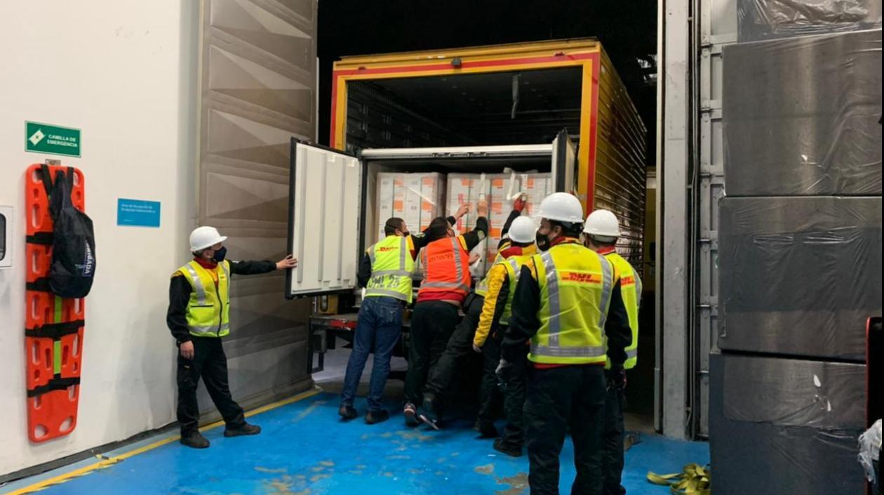 Llegada de vacunas de Sinovac a Colombia.