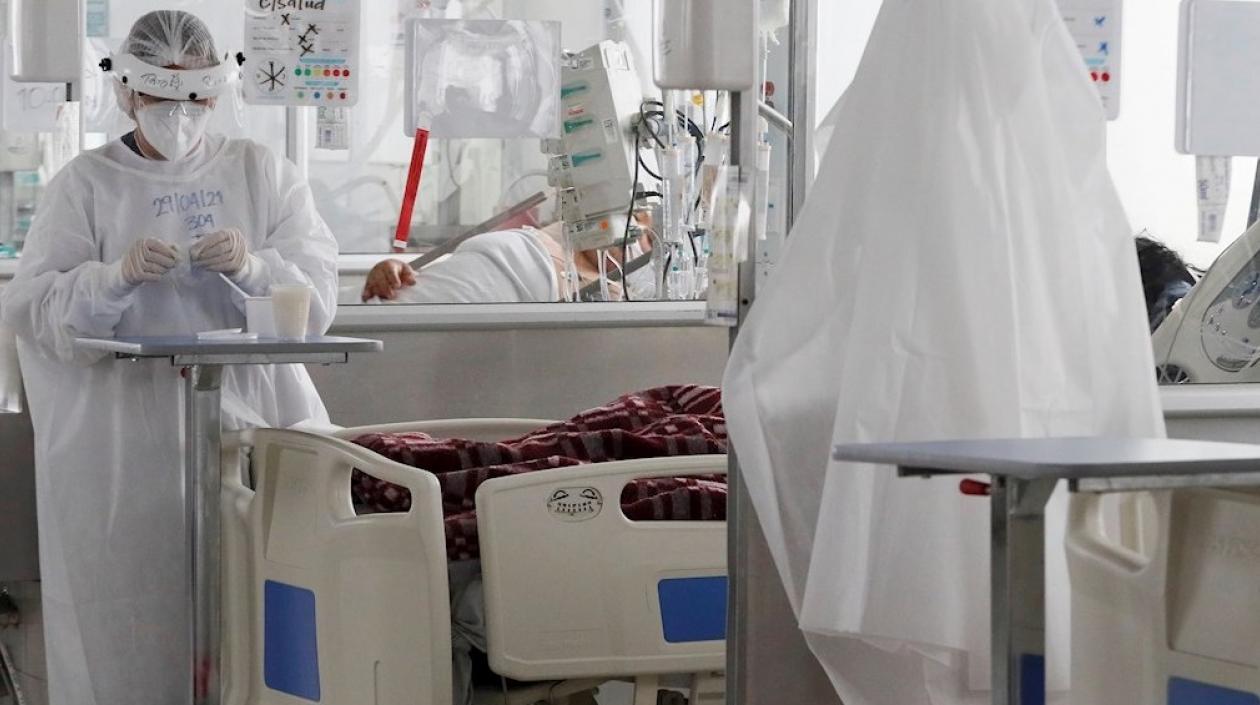 Una unidad de cuidados intensivos con pacientes Covid-19 en Colombia.