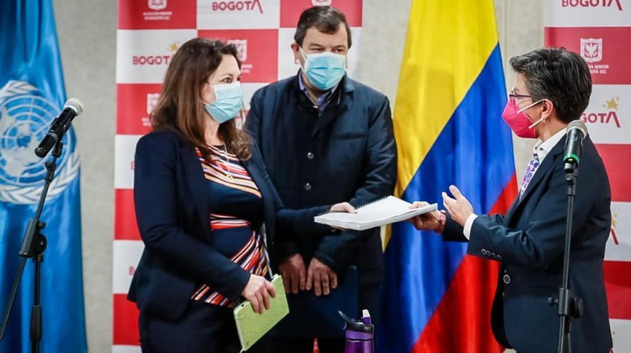 La Alcaldesa de Bogotá, Claudia López.