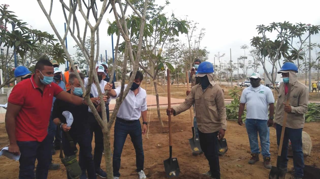 El Alcalde de Barranquilla, Jaime Pumarejo.