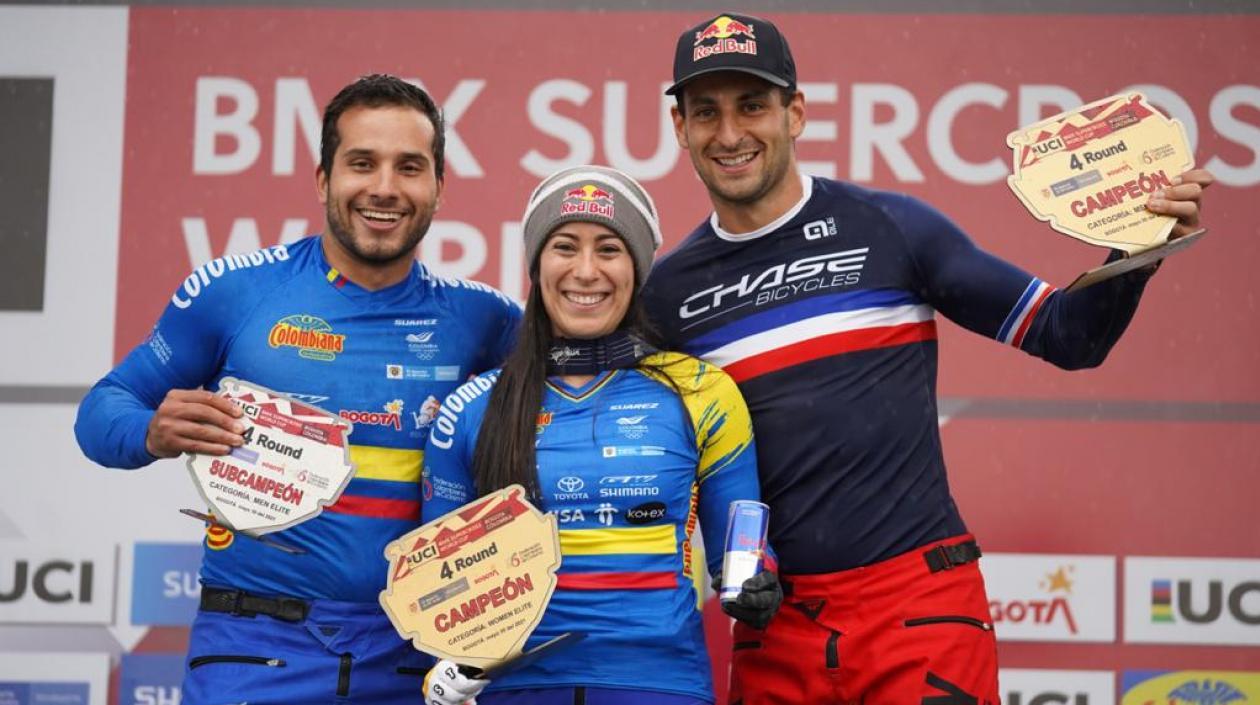 Carlos Ramírez y Mariana Pajón.