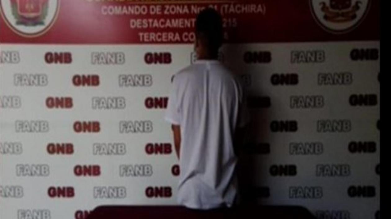 Jhorman Benjamín Ortega Tarazona, el capturado.