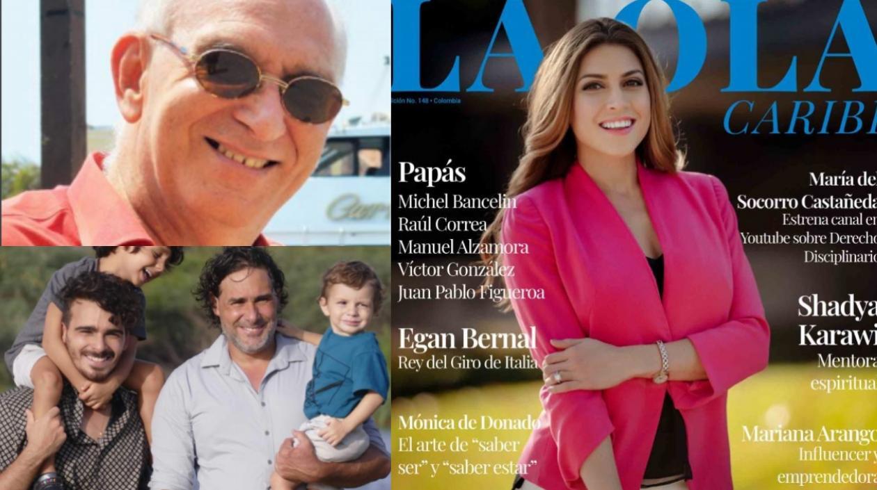 Raúl Correa de Andreis, Manuel Julián Alzamora y sus hijos y la presentadora Marcela Pérez Barros.