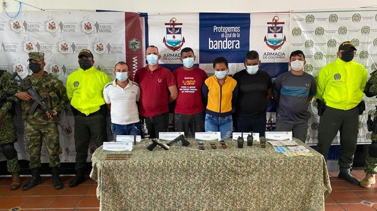 Los presuntos integrantes del 'Clan del Golfo'. 