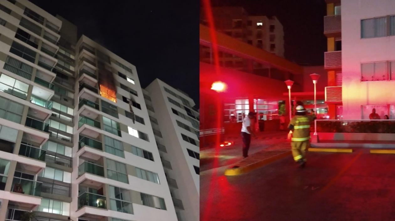 El incendio ocurrió en este edificio del barrio Villa Carolina. 