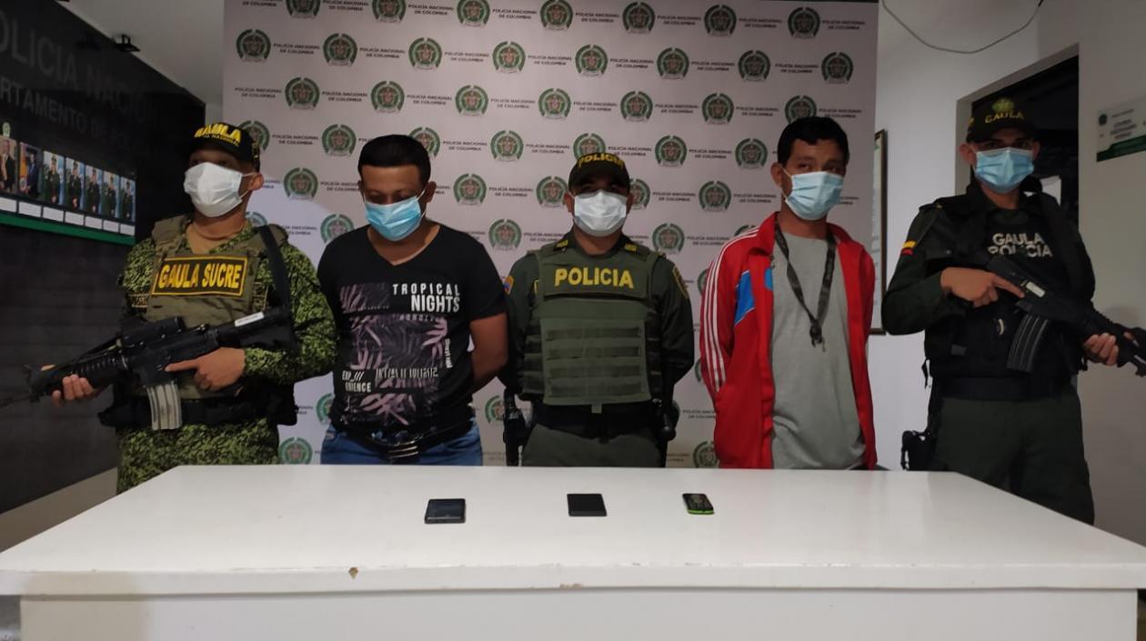 Los dos capturados en el departamento de Sucre. 