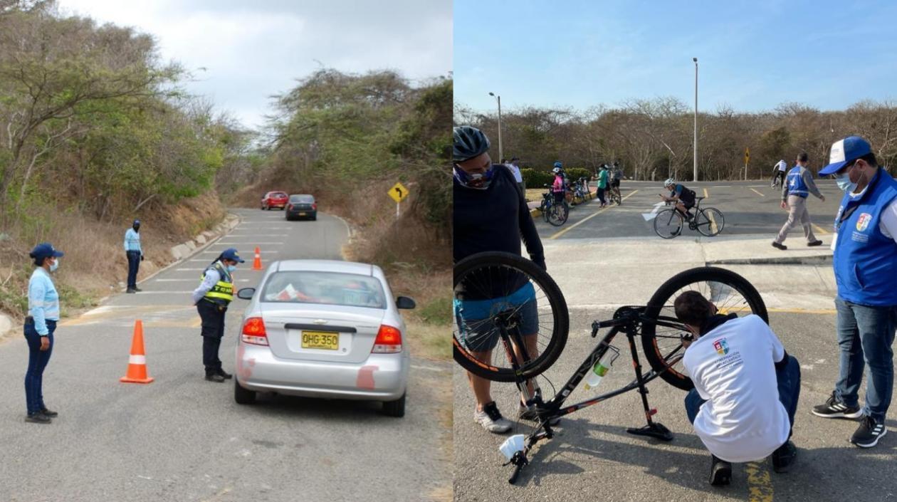 Agentes del Tránsito del Atlántico realizan controles operativos de seguridad vial en las carreteras secundarias del departamento.