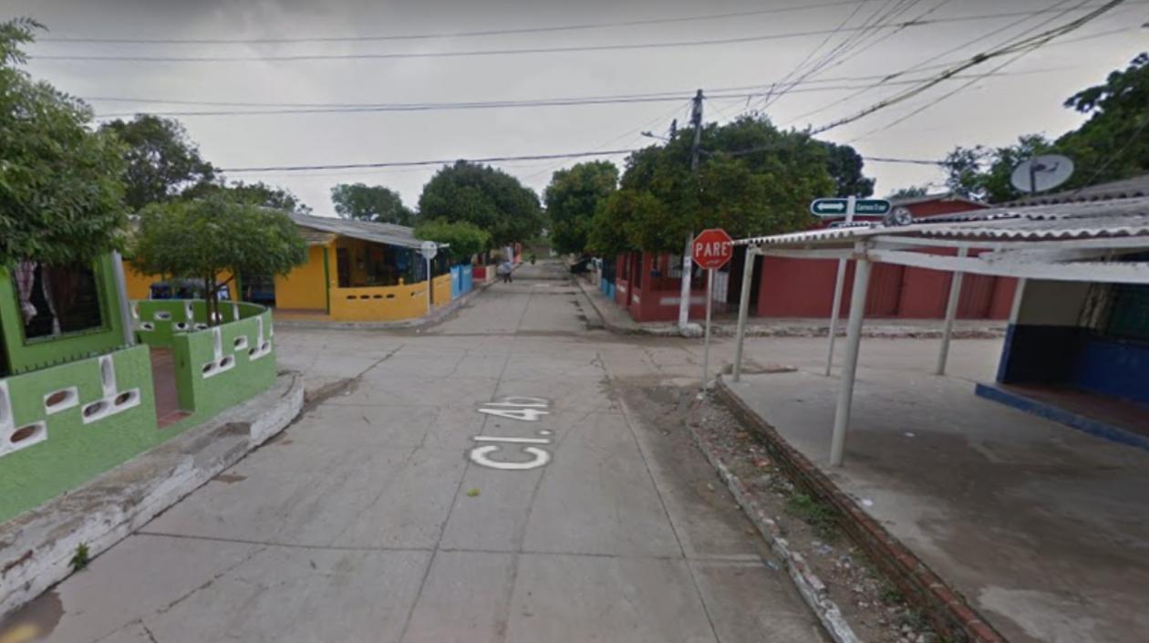 Calle 4B con carrera 5 sur, barrio Villa Esperanza, donde ocurrieron los hechos. 