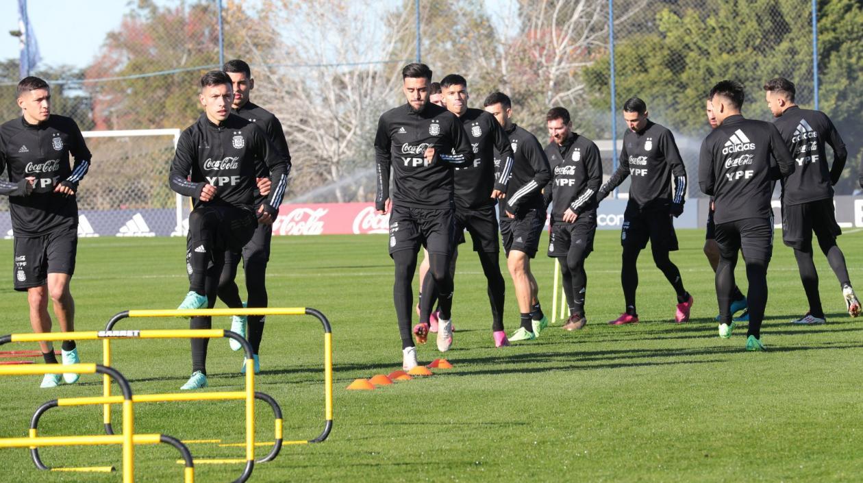 Entrenamiento de la selección Argentina.