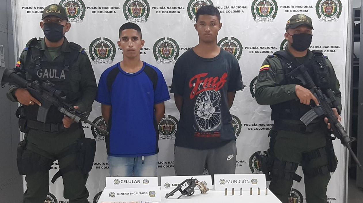 Los dos capturados fueron conducidos a la URI de la Fiscalía. 
