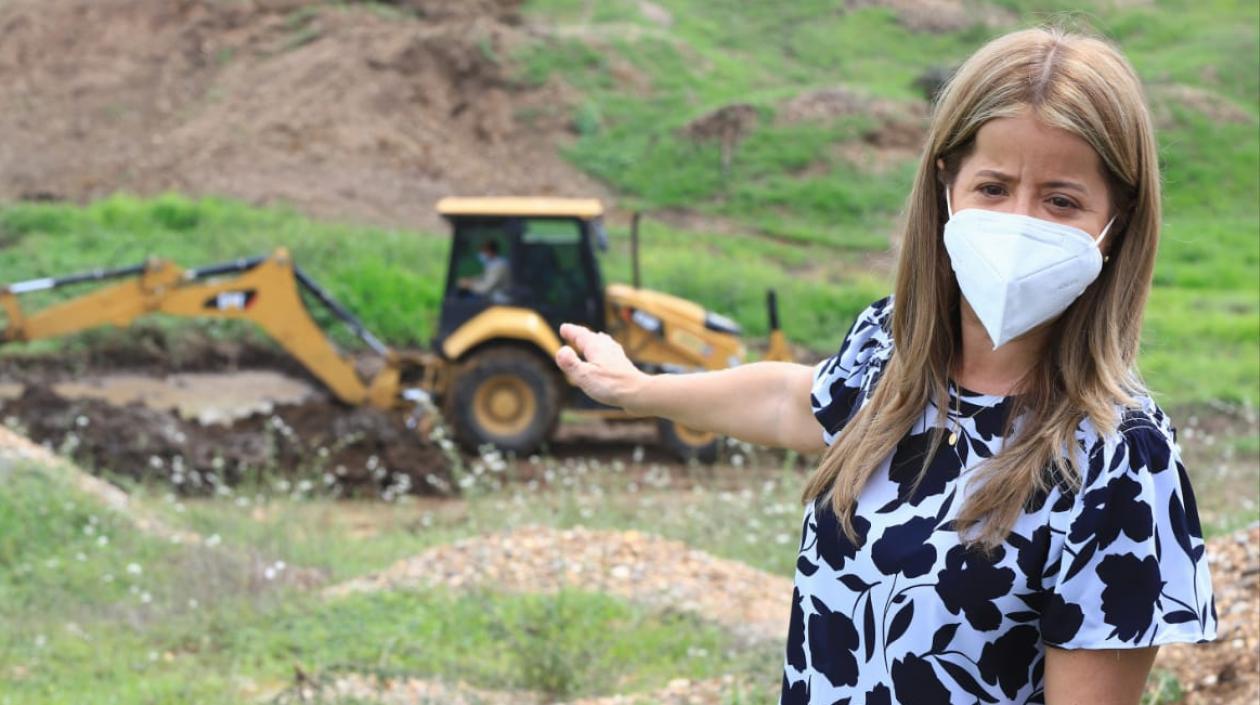 La gobernadora Elsa Noguera visitó la zona donde se ejecutan los trabajos.
