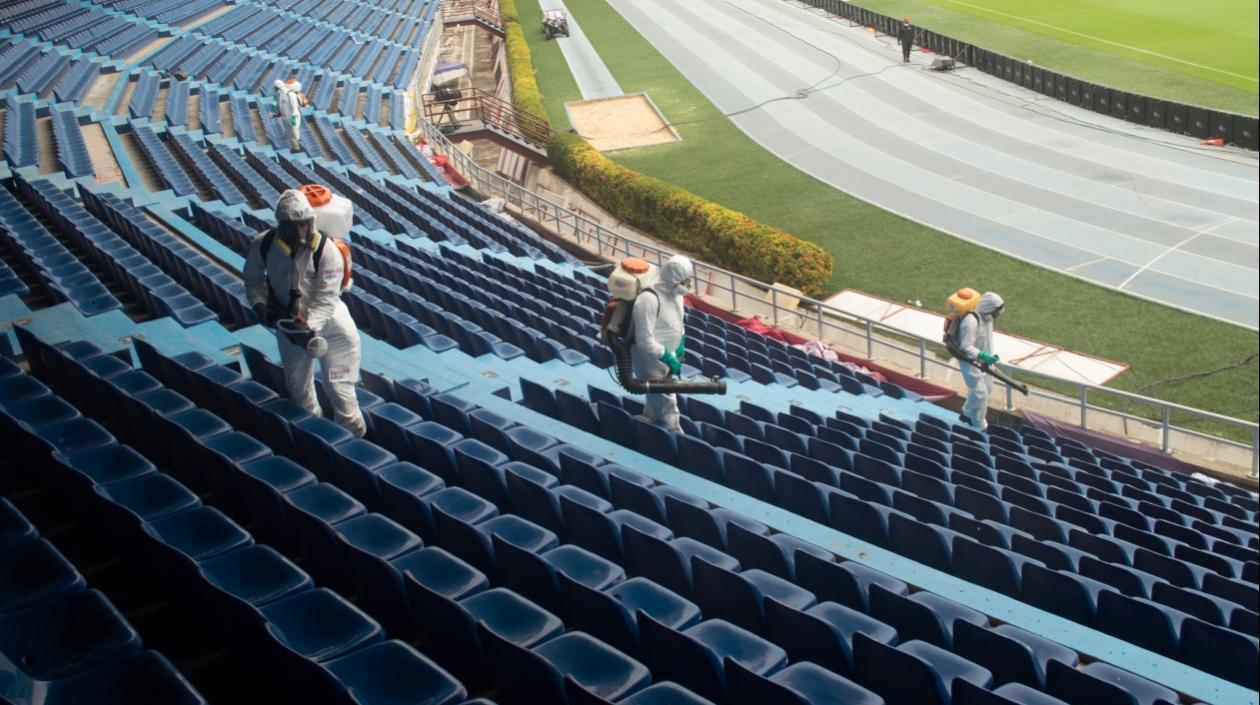 Imagen de la jornada de desinfección.