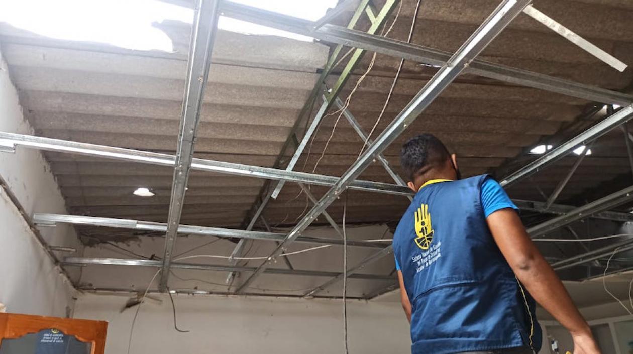 Techos afectados por lluvias en Barranquilla.